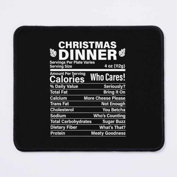 Item preview, Christmas Dinner Funny Fake Calories Nutritional Facts designed and sold by GravitiTees.