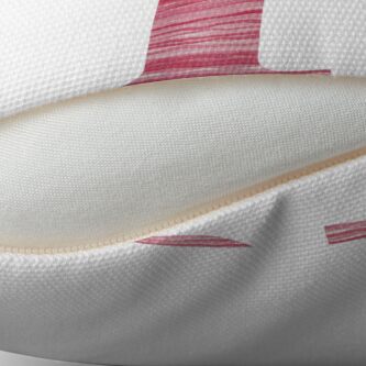 Alternate view of Letter R Red Watercolor Stripes Initial Monogram Throw Pillow