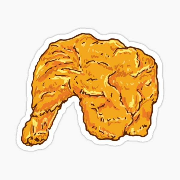 " fried chicken Leg quarter" Sticker for Sale by forwardfocus | Redbubble