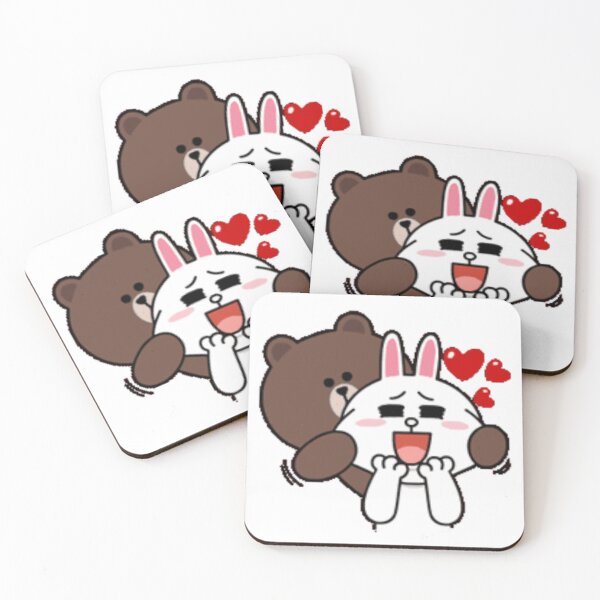 Item preview, Brown bear and Cony in love designed and sold by ADAMshop50.
