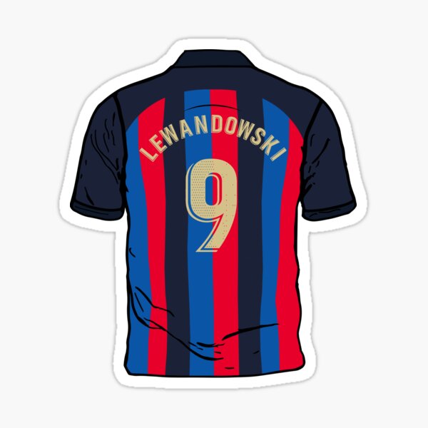 "Lewandowski Jersey Barcelona 2022" Sticker for Sale by luxci | Redbubble