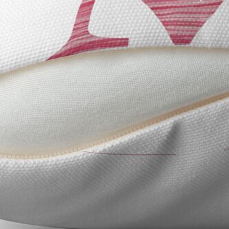 Alternate view of Letter M Red Watercolor Stripes Initial Monogram Throw Pillow