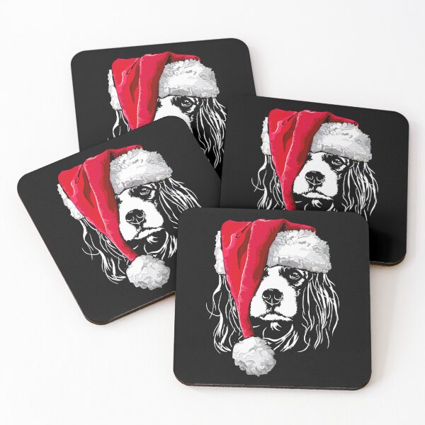 Item preview, Santa Cavalier King Charles Spaniel Christmas Dogs designed and sold by dogarts.