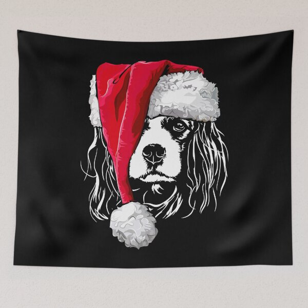 Item preview, Santa Cavalier King Charles Spaniel Christmas Dogs designed and sold by dogarts.