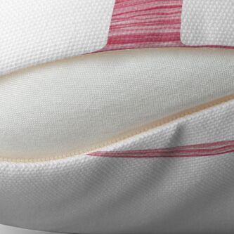 Alternate view of Letter L Red Watercolor Stripes Initial Monogram Throw Pillow