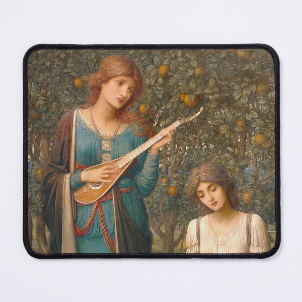 Item preview, Medieval Ladies reading and playing the Lute designed and sold by Vintage Designs +.