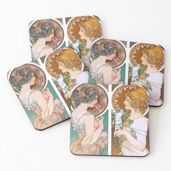 Item preview, Primrose and Feather (1899) - Alphonse Mucha designed and sold by SALON DES ARTS.