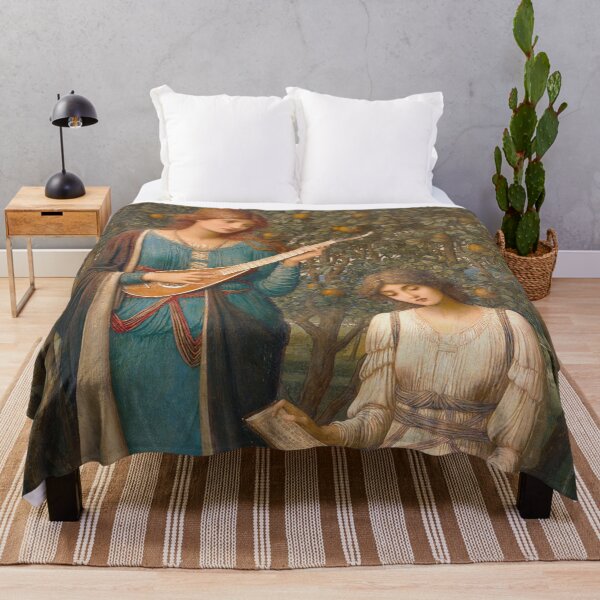 Item preview, Medieval Ladies reading and playing the Lute designed and sold by Vintage Designs +.
