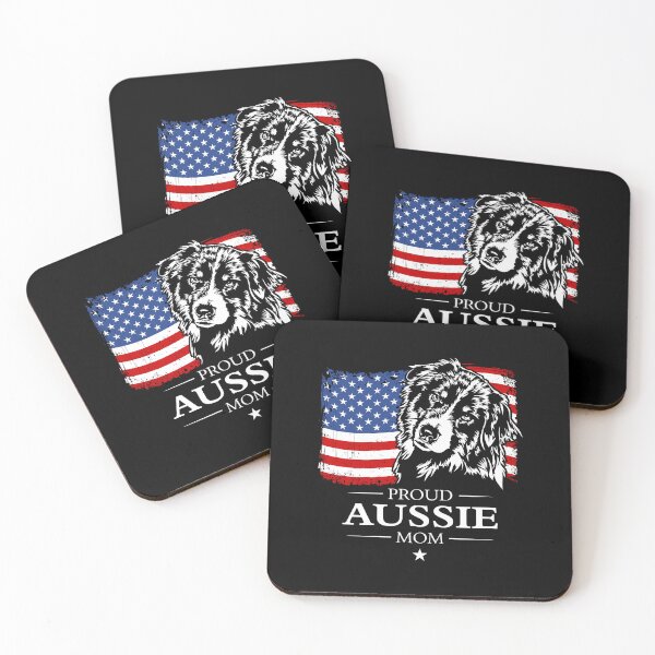 Item preview, Proud Australian Shepherd Aussie Mama America Flag Patriotic Dog designed and sold by dogarts.
