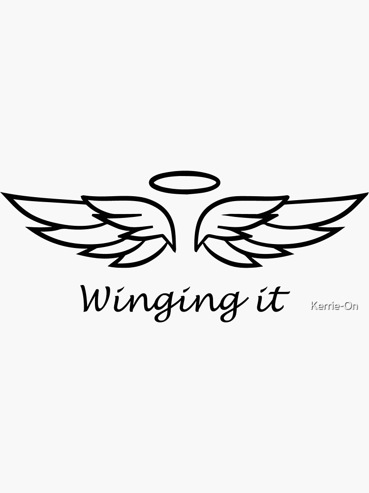 Thumbnail 3 of 3, Sticker, Winging it designed and sold by Kerrie-On.