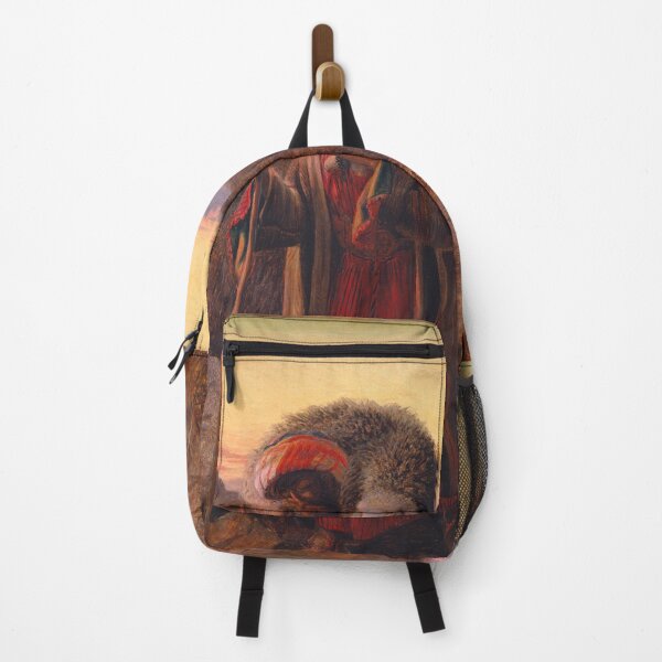 Item preview, Pre-Raphaelite painting old wandering man with sheep designed and sold by Vintage Designs +.