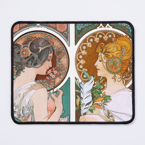 Item preview, Primrose and Feather (1899) - Alphonse Mucha designed and sold by SALON DES ARTS.