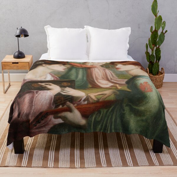 Item preview, Medieval Ladies playing music by Rossetti designed and sold by Vintage Designs +.