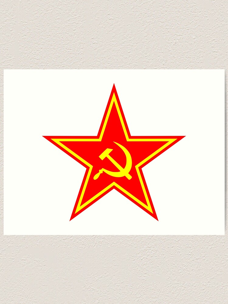 Soviet Communist Star Hammer And Sickle Art Print By Sovietstuff