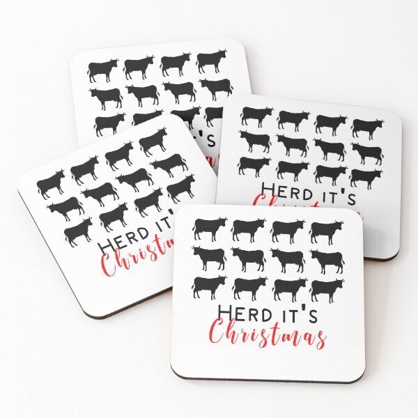 Item preview,  Funny cow Christmas, herd it was Christmas, funny Santa cow, farm lovers, animal lovers, cow lovers, funny cow lovers. designed and sold by cocochi.