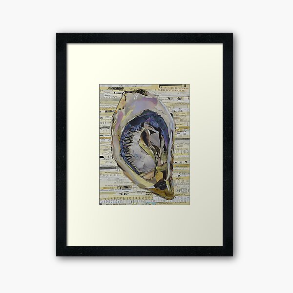 Oyster Collage by C.E. White Framed Art Print