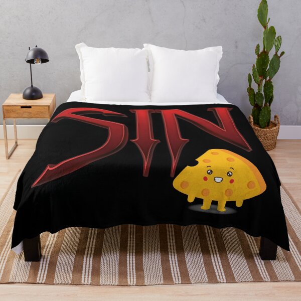Item preview, Eat Cheese and Sin. Unique design.Best street art quote with cute cheese cartoon illustration. designed and sold by OneOrb.