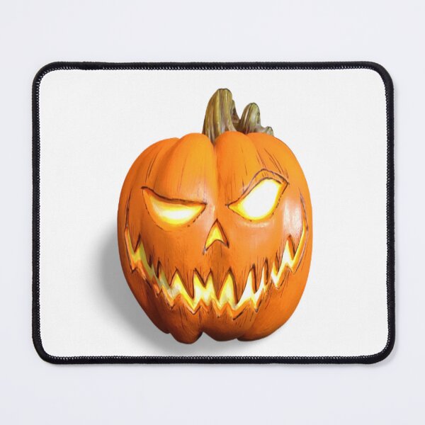 Item preview, Carved angry scary aggressive yellow pumpkin monster for Halloween  designed and sold by ErisMerch.