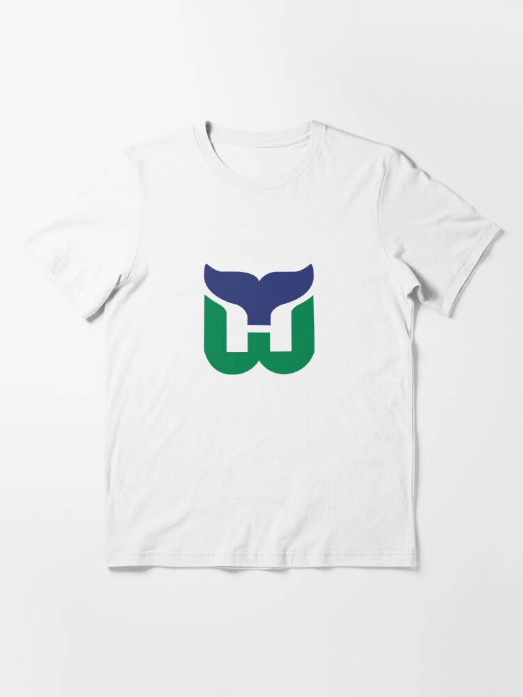 Hartford Whalers Classic Retro NHL Hockey Logo Blue T-Shirt (Medium)