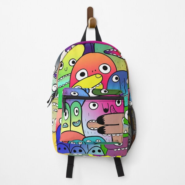 Item preview, Crowd of line drawn monsters. Multi colours and styles.. designed and sold by janesg.