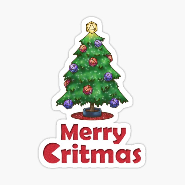 D20 Dice Christmas Tree - Dnd Christmas Tree - Sticker