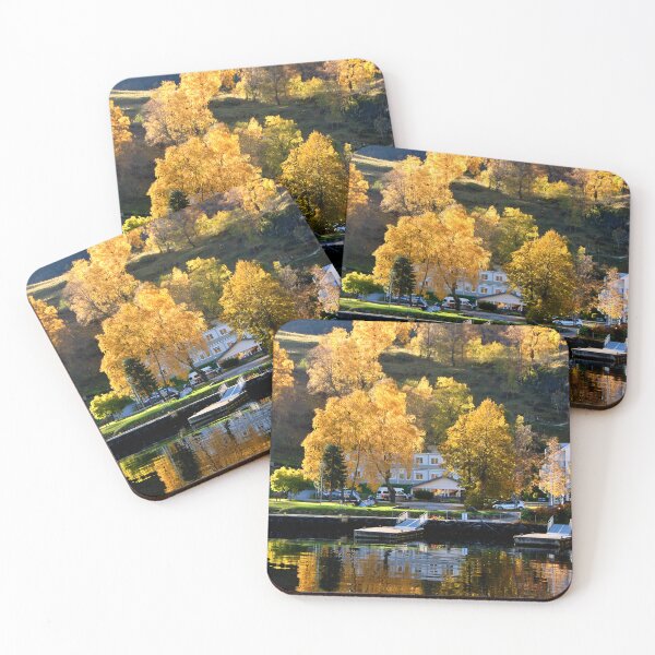 Item preview, Autumn Trees Flam Aurlandsfjord Norway designed and sold by AndyEvansPhotos.