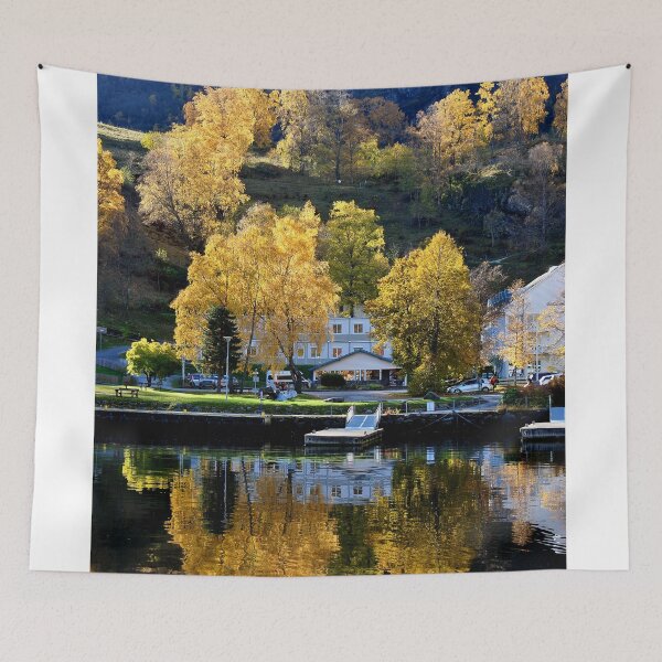 Item preview, Autumn Trees Flam Aurlandsfjord Norway designed and sold by AndyEvansPhotos.