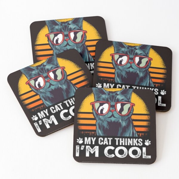 Item preview, My cat thinks I'm cool designed and sold by mandover.