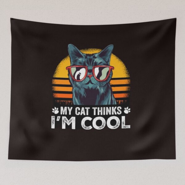 Item preview, My cat thinks I'm cool designed and sold by mandover.