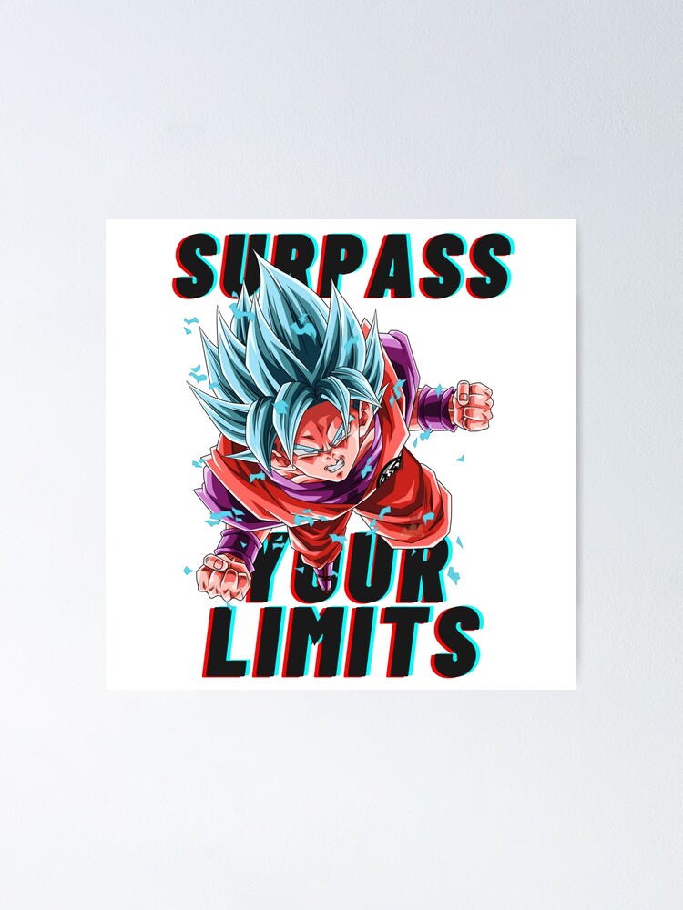 Goku Super Saiyan Blue Kaioken x20 / Surpass Your Limits Poster for Sale  by fitainment