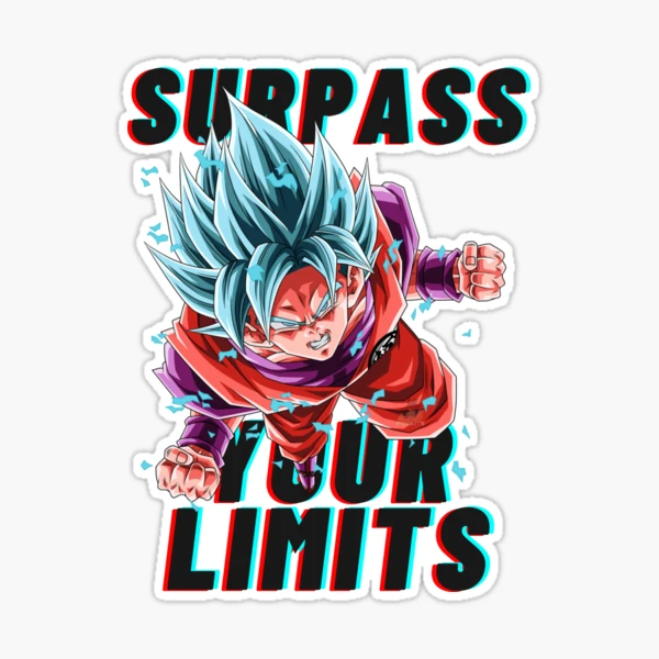 Goku Super Saiyan Blue Kaioken x20 / Surpass Your Limits | Sticker