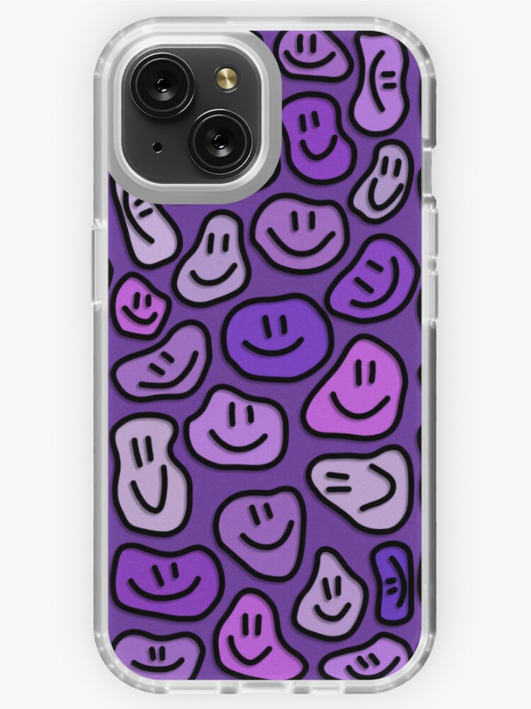 Purple Distorted Smiley Faces