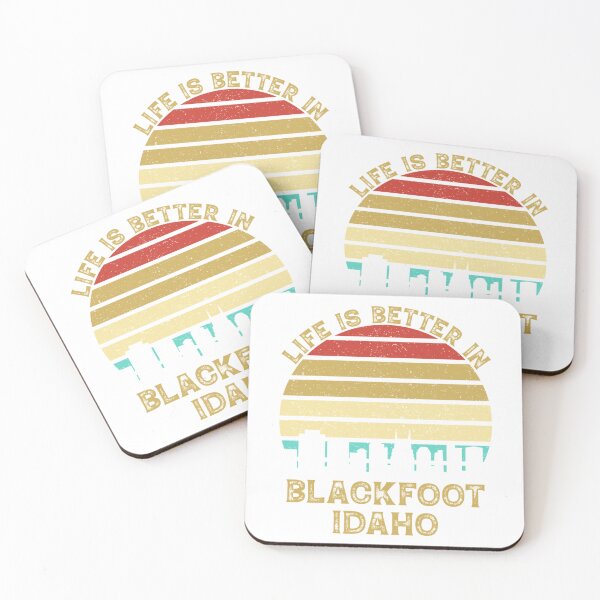 Item preview, Life is Better in Blackfoot, Idaho - Vintage Skyline Gift for People Who Live in Blackfoot, ID Class designed and sold by ClaireaHill.