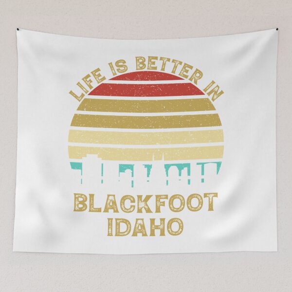 Item preview, Life is Better in Blackfoot, Idaho - Vintage Skyline Gift for People Who Live in Blackfoot, ID Class designed and sold by ClaireaHill.
