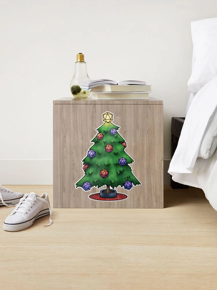 D20 Dice Christmas Tree - Dnd Christmas Tree - Sticker