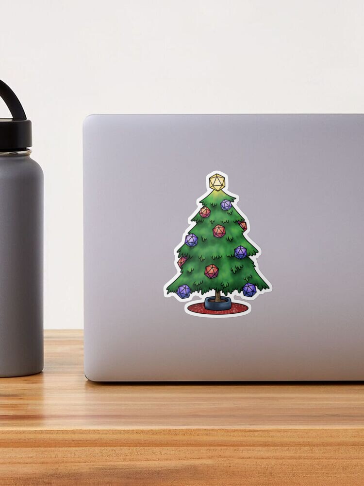 D20 Dice Christmas Tree - Dnd Christmas Tree - Sticker