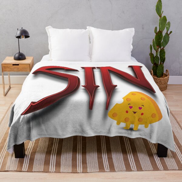 Item preview, Eat Cheese and Sin. Unique design.Best street art quote with cute cheese cartoon illustration. designed and sold by OneOrb.
