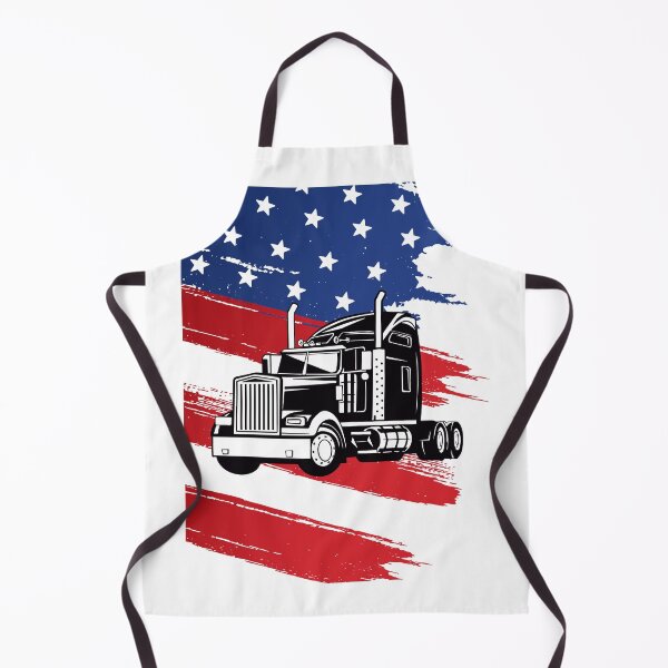 Item preview, Camión y bandera de Estados Unidos designed and sold by tomorrowsart.