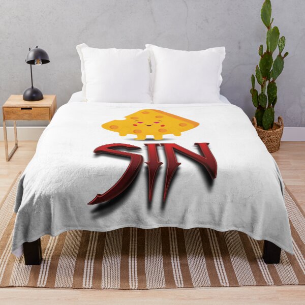 Item preview, Eat Cheese and Sin. Unique design.Best street art quote with cute cheese cartoon illustration. designed and sold by OneOrb.