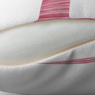 Alternate view of Letter B Red Watercolor Stripes Initial Monogram Throw Pillow