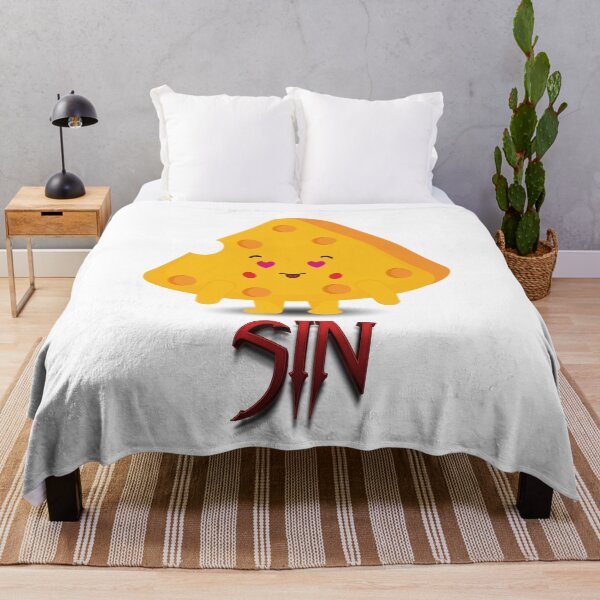 Item preview, Eat Cheese and Sin. Unique design.Best street art quote with cute cheese cartoon illustration. designed and sold by OneOrb.