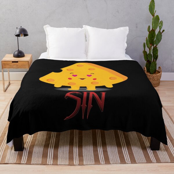 Item preview, Eat Cheese and Sin. Unique design.Best street art quote with cute cheese cartoon illustration. designed and sold by OneOrb.