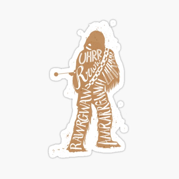 Uhrr rrww Typography Quote Sticker