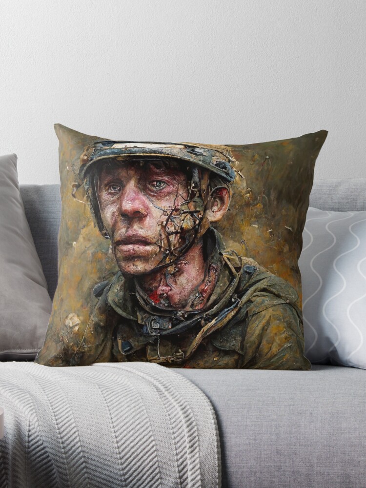 Shell Shocked Decaying Soldier Painting Sticker for Sale by