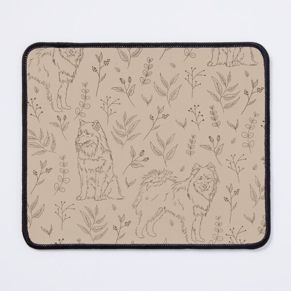 Item preview, Finnish lapphund sketched floral pattern light designed and sold by Camilla Fjäder.