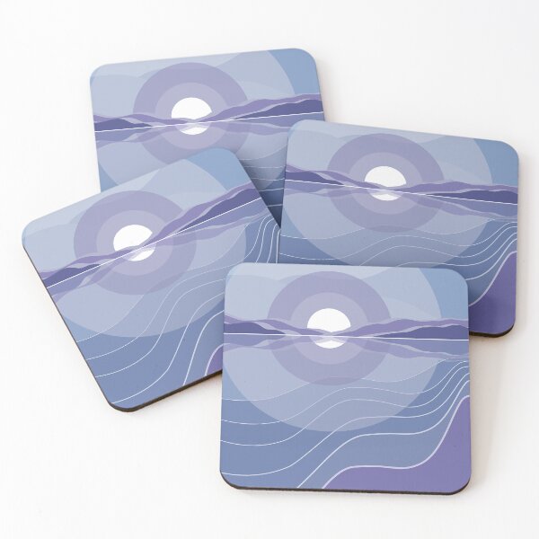 Item preview, Blue Mountain Landscape - abstract shapes designed and sold by Owie's ART.