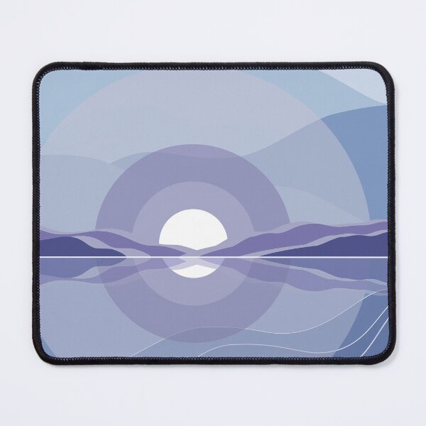 Item preview, Blue Mountain Landscape - abstract shapes designed and sold by Owie's ART.