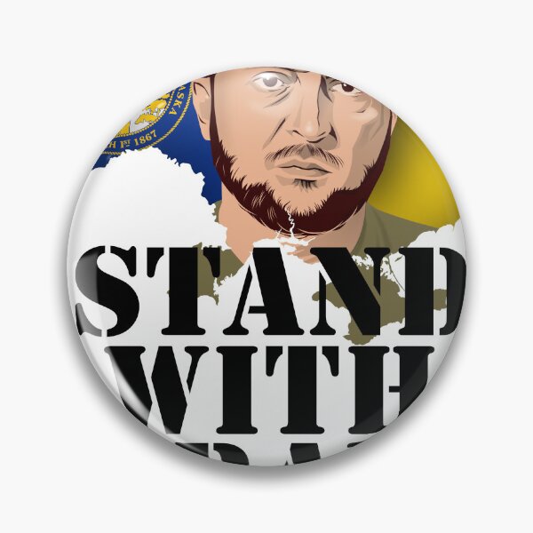 Artikelvorschau, Nebraska Stand with Ukraine entworfen und verkauft von Spassprediger.