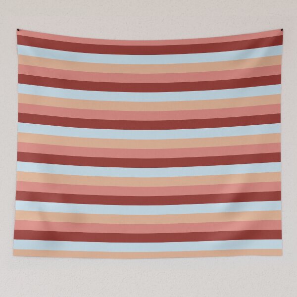 Item preview, Baby blue, salmon-orange, peach, and ruby red Exotic Colour Patterns designed and sold by byskillbytalent.
