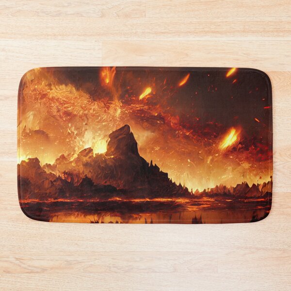 Item preview, Active Volcano -  4K Wallpaper Landscape of Volcano Lava Fire and Flames, Pyro designed and sold by Fregoulix.